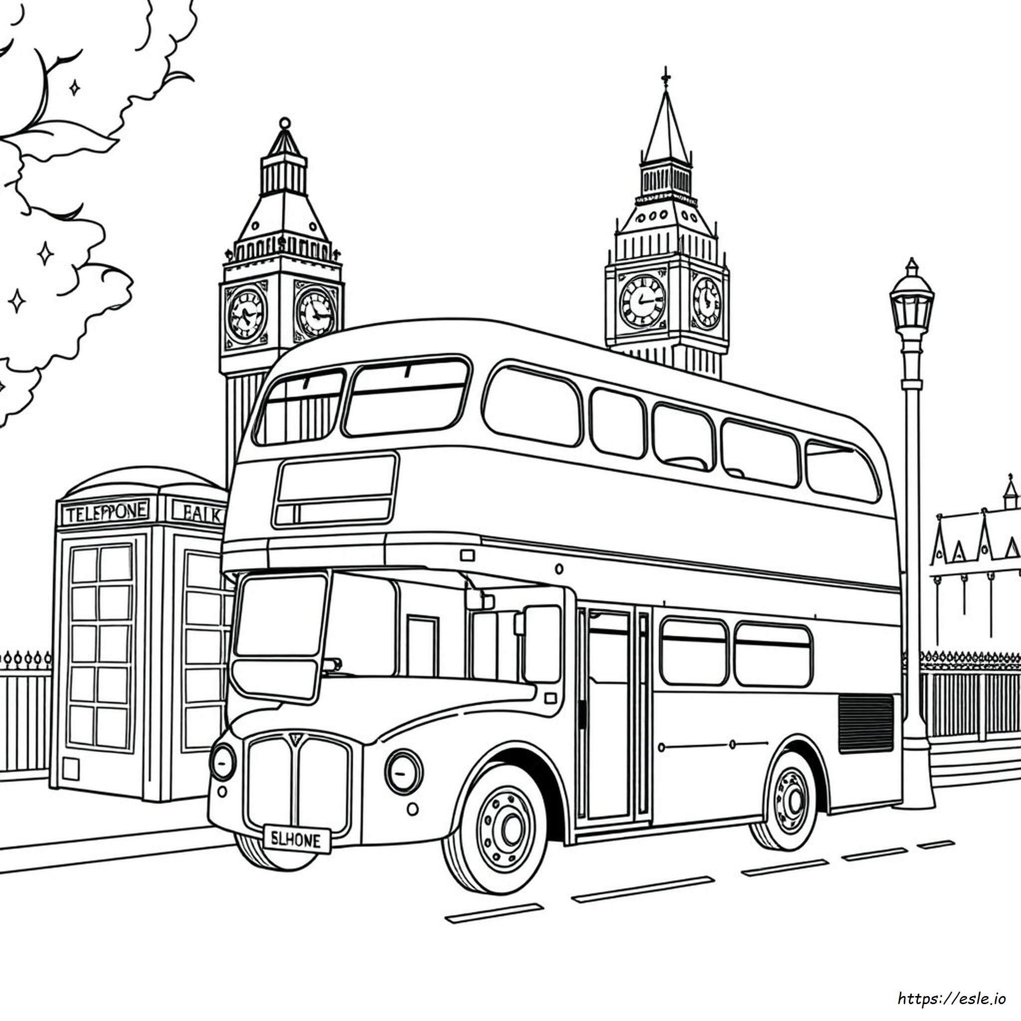 London Doppeldeckerbus Ausmalbilder