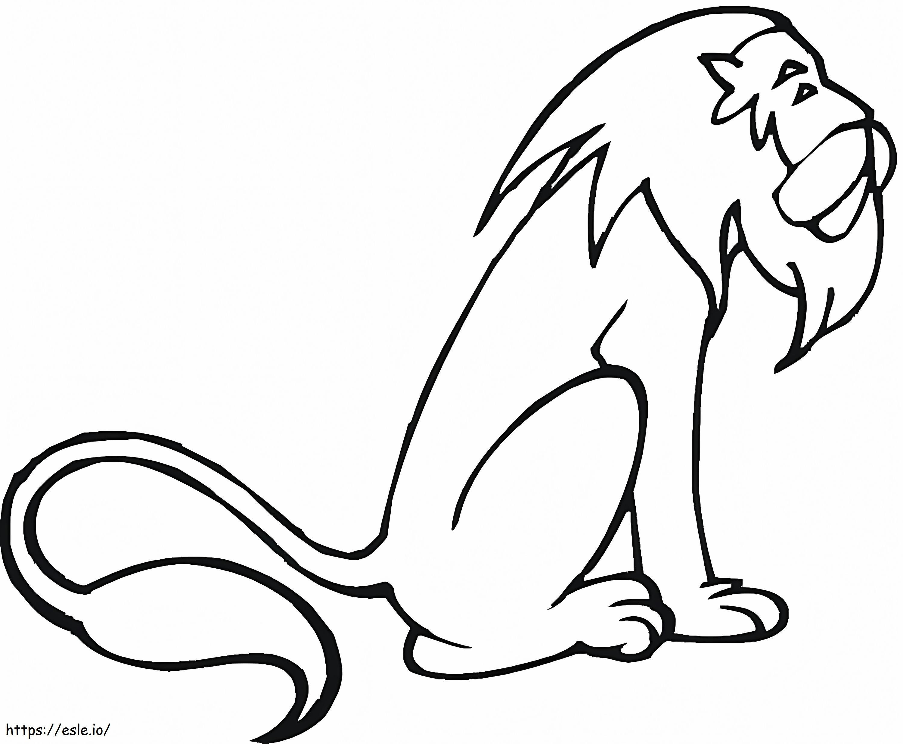 Old Lion coloring page