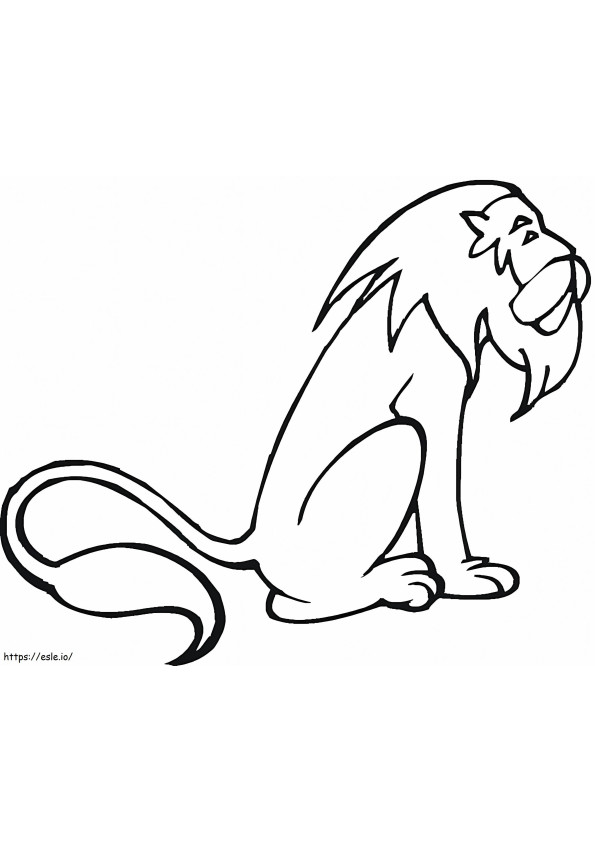 Coloriage Vieux Lion à imprimer dessin