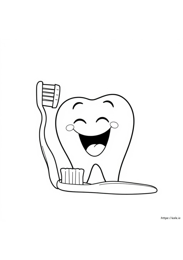 Denti E Spazzolino Immagini Da Colorare
