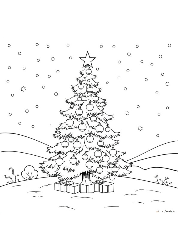 Christmas Tree Images For Colouring