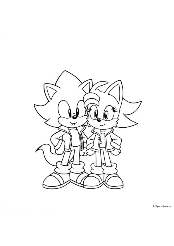 Sonic Hedgehog Tails Sonic And Tails Jackets Coloring Pages