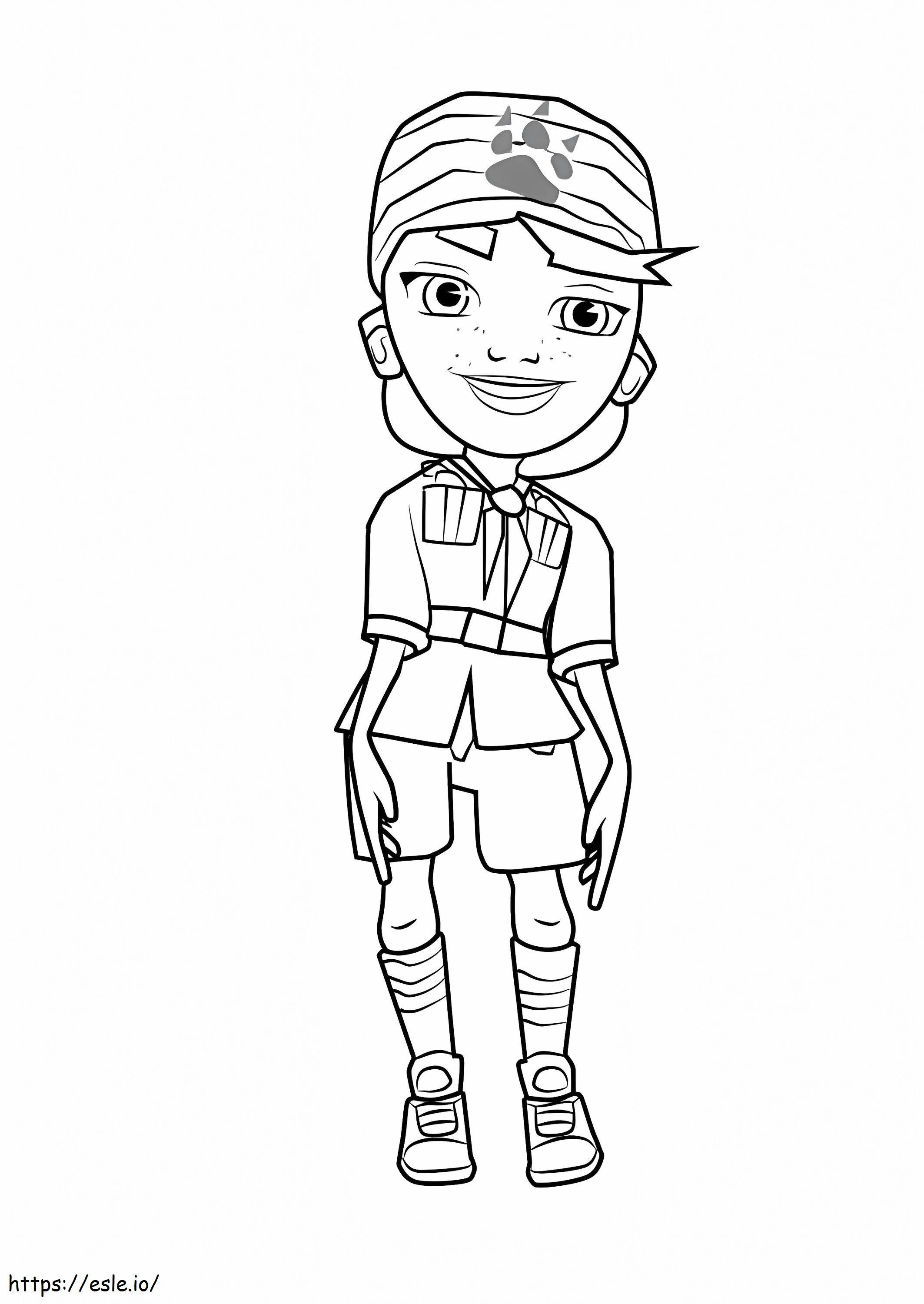 Olivia From Subway Surfers coloring page