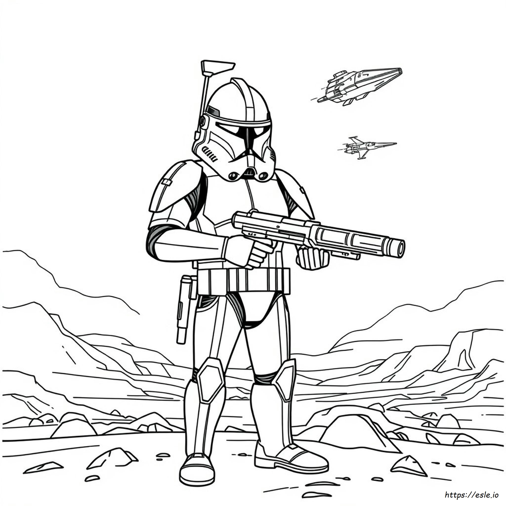Phase 2 Klonkrieger Helm Ausmalbild