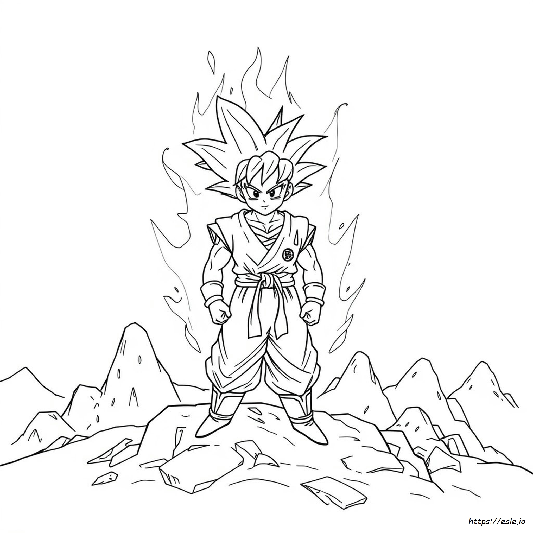 Kolorowanki Goku Do Kolorowania