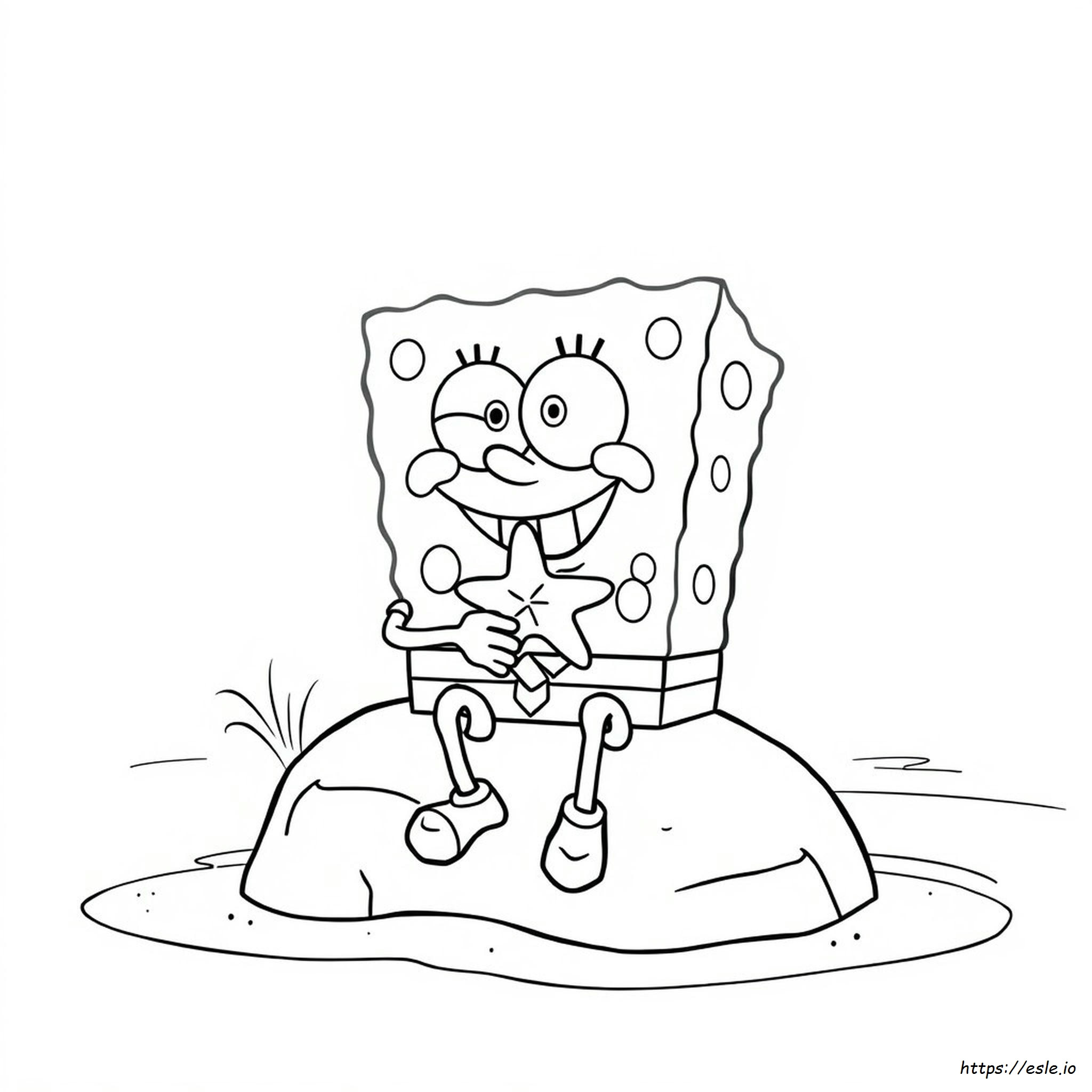 Bob Esponja Calça Quadrada Para Colorir