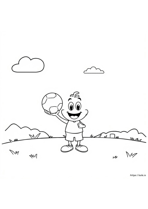 Dibujo De Pelota De Dibujos Animados Para Colorear