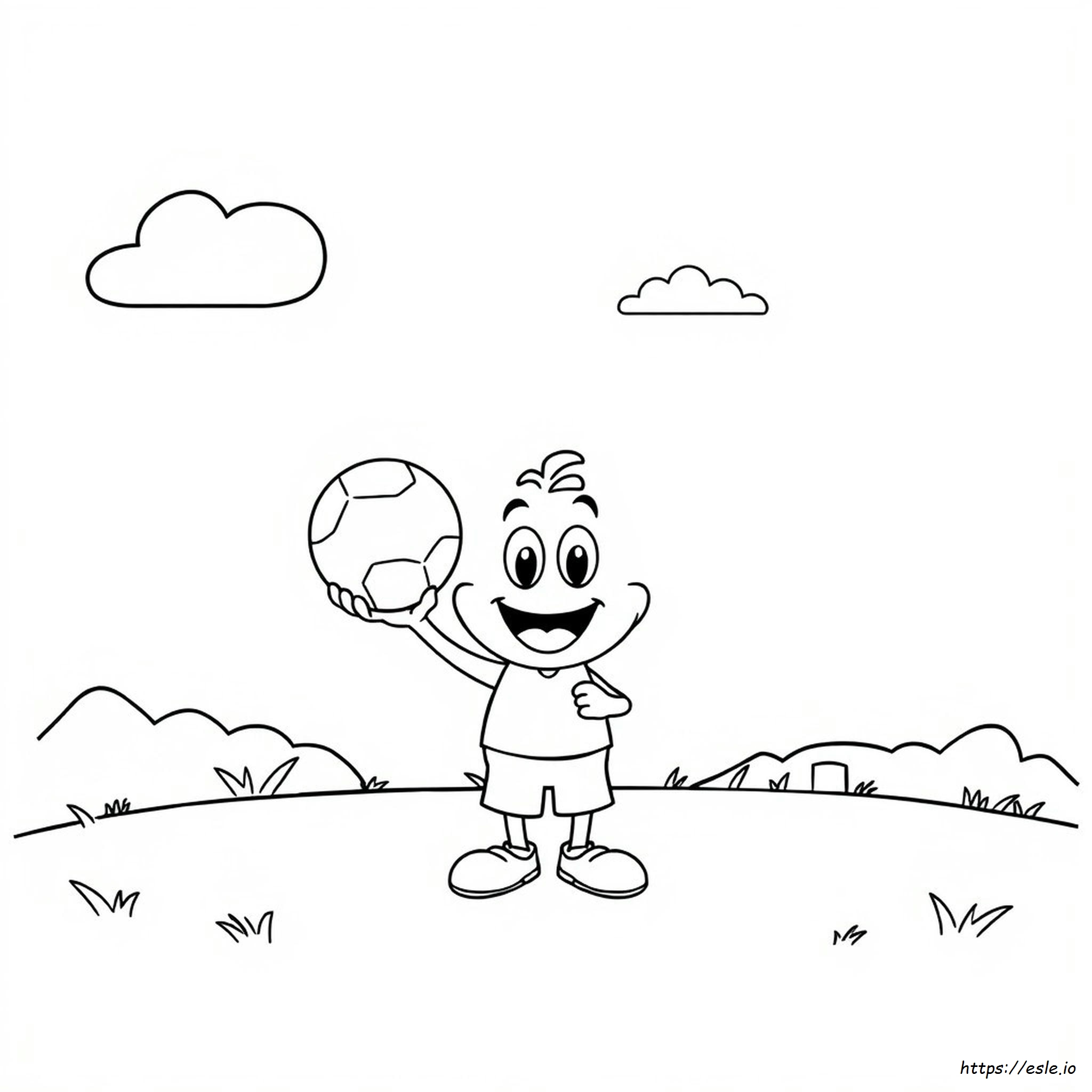 Dibujo De Pelota De Dibujos Animados Para Colorear