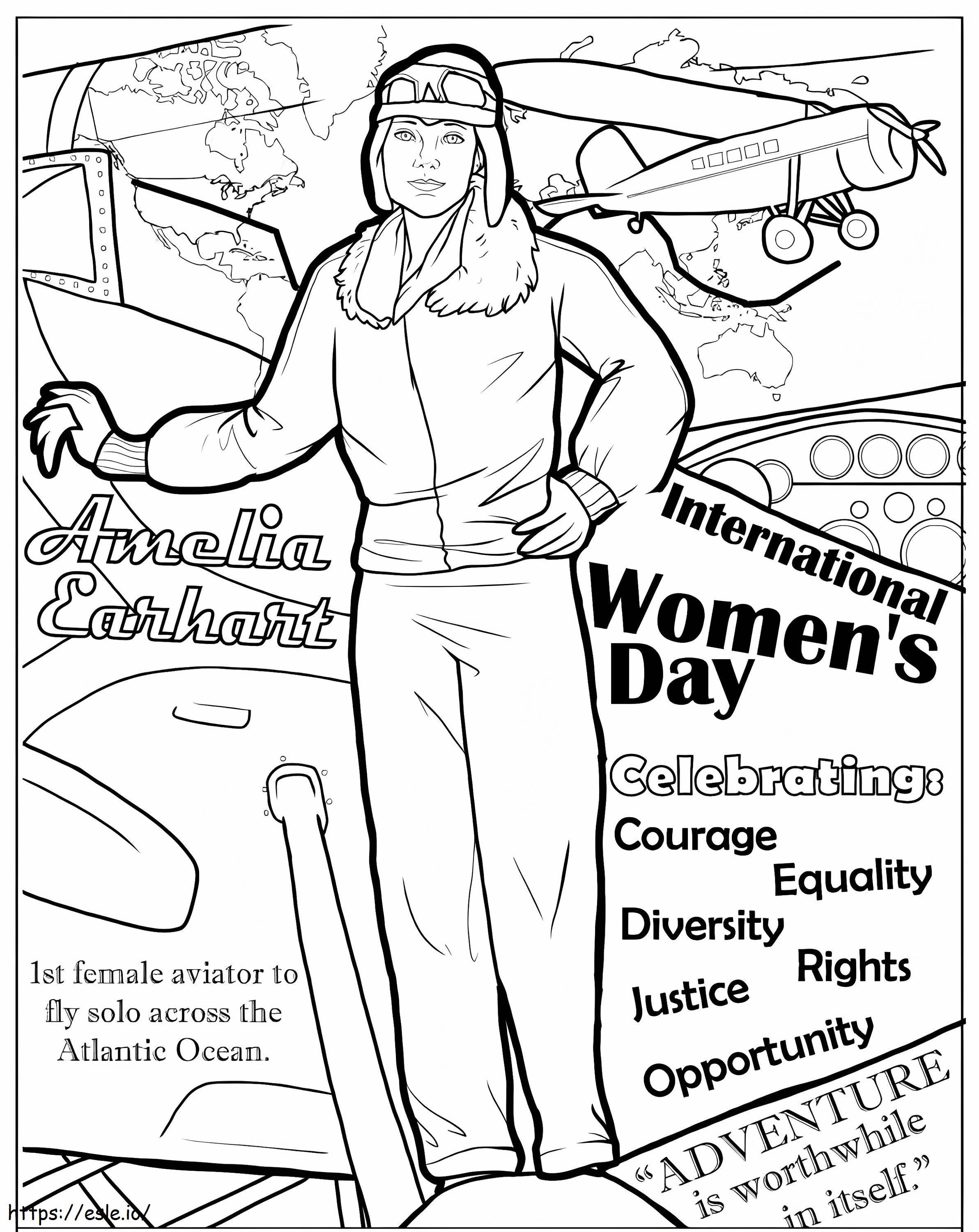 Coloriage Journée des femmes 3 à imprimer dessin