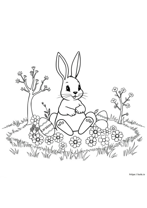 Coloriage Gratuit Lapin De Pâques