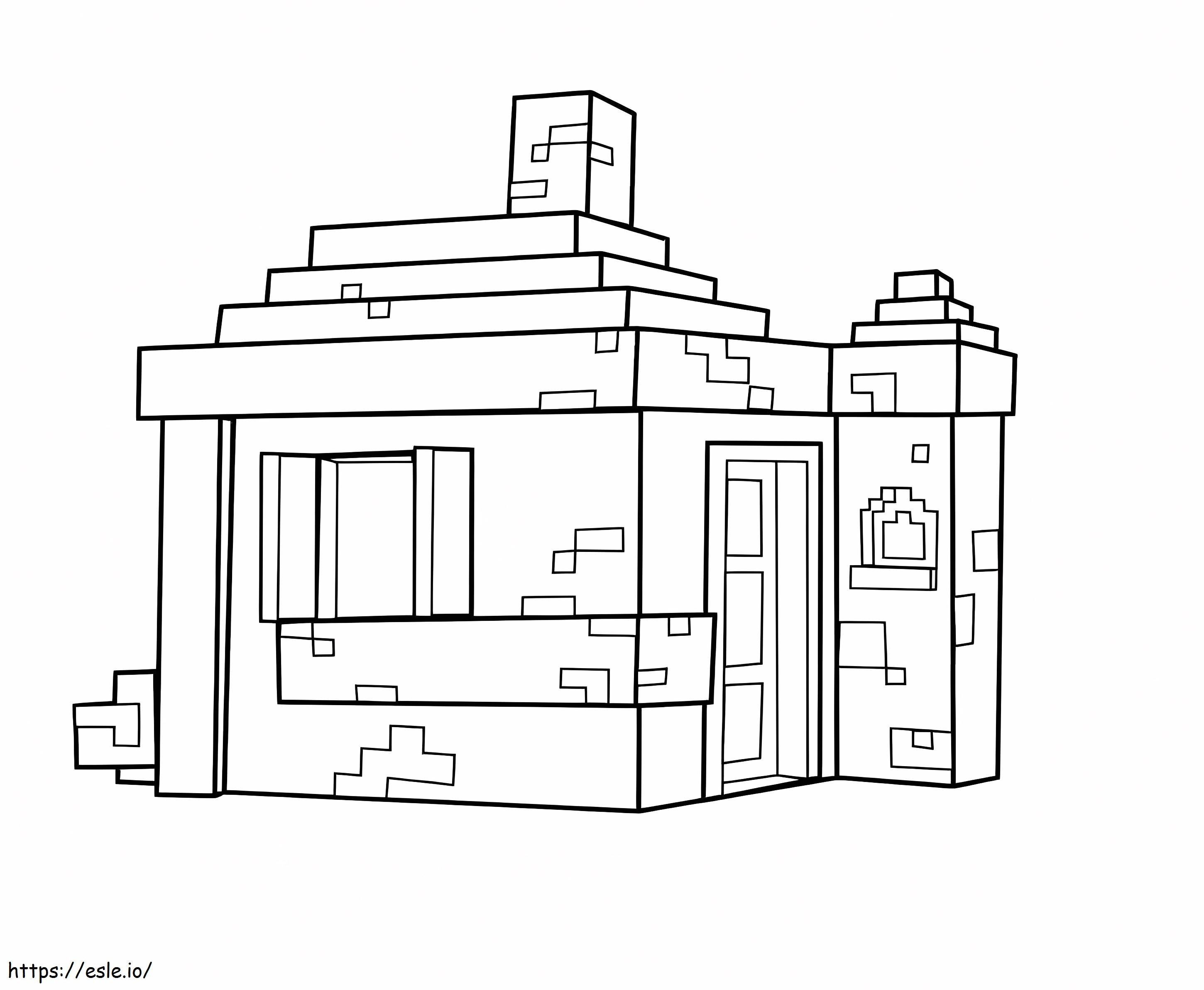 Casa Minecraft para colorir