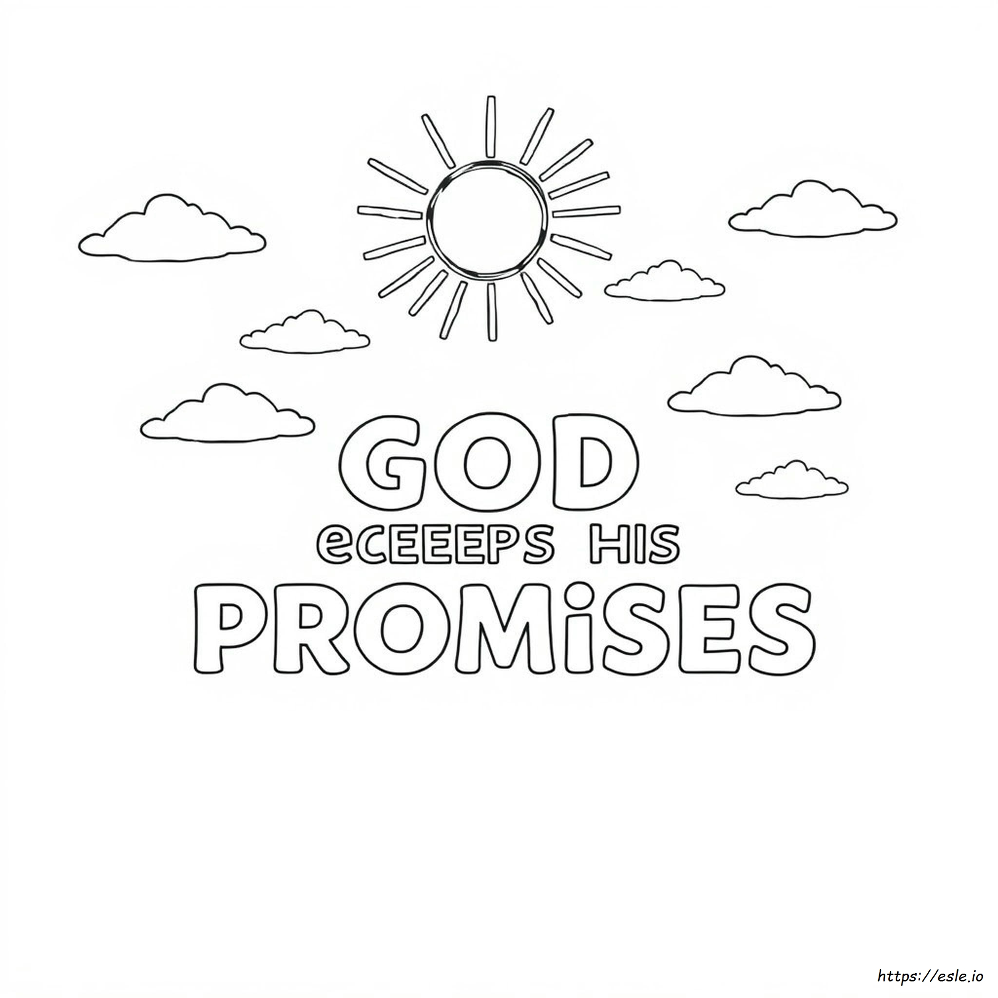 God Keeps His Promises Coloring Page