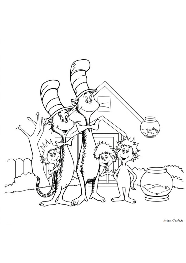Disegni Da Colorare Del Gatto Col Cappello Del Dr. Seuss