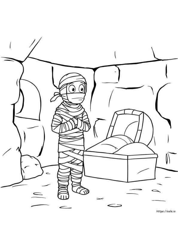 Múmia Para Colorir