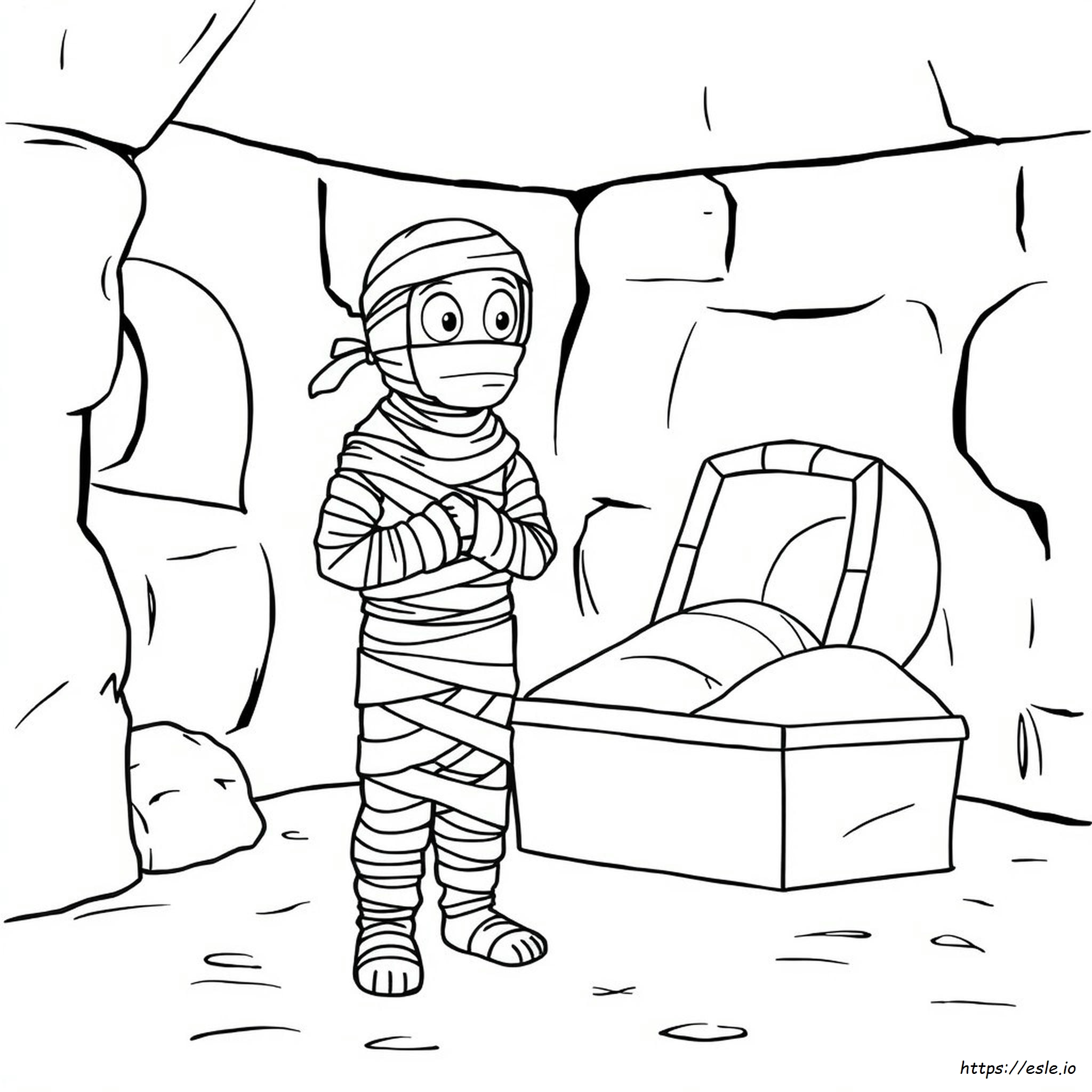 Mummy Colouring Page