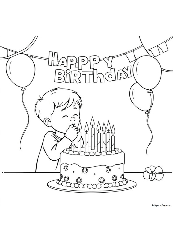 Pagina Da Colorare Buon 10° Compleanno