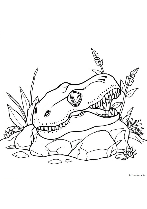Dinosaurusnaamio Värityskuva