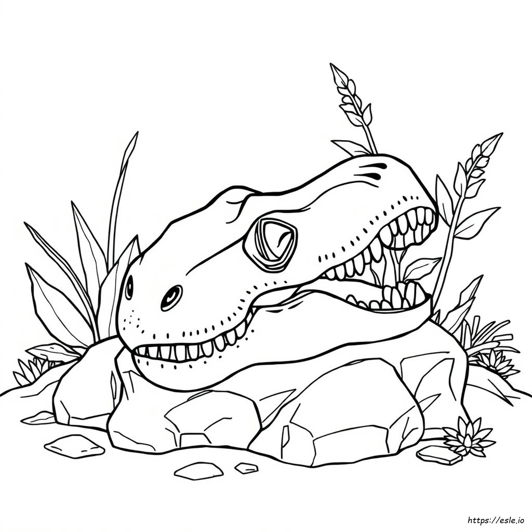 Máscara De Dinosaurio Para Colorear