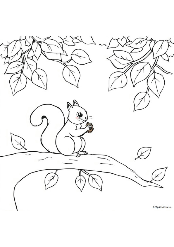 Le Coloriage Écureuils Changent De Couleur À Imprimer Gratuit