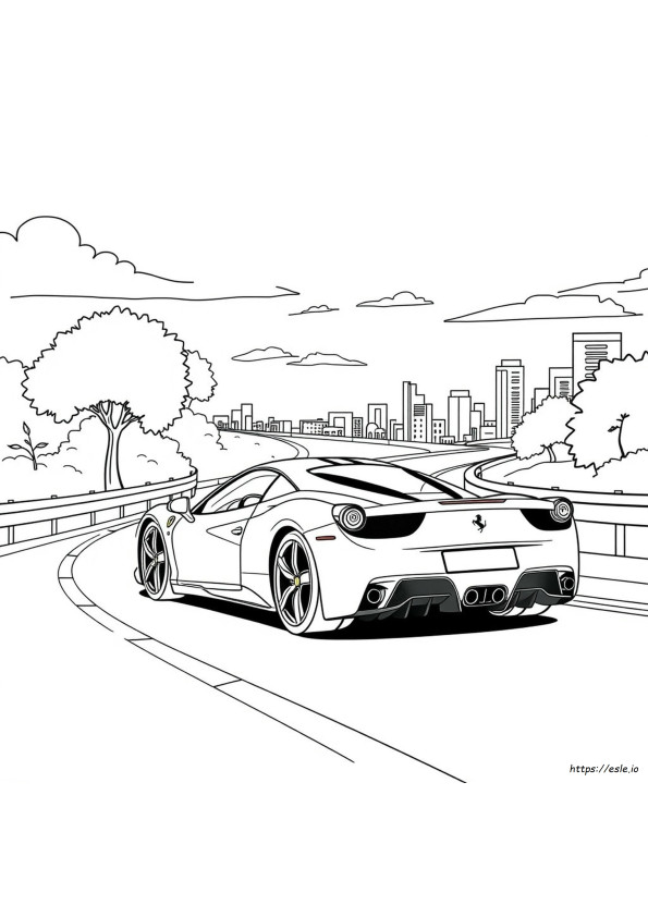 Ferrari 458 Italia Coloring Pages