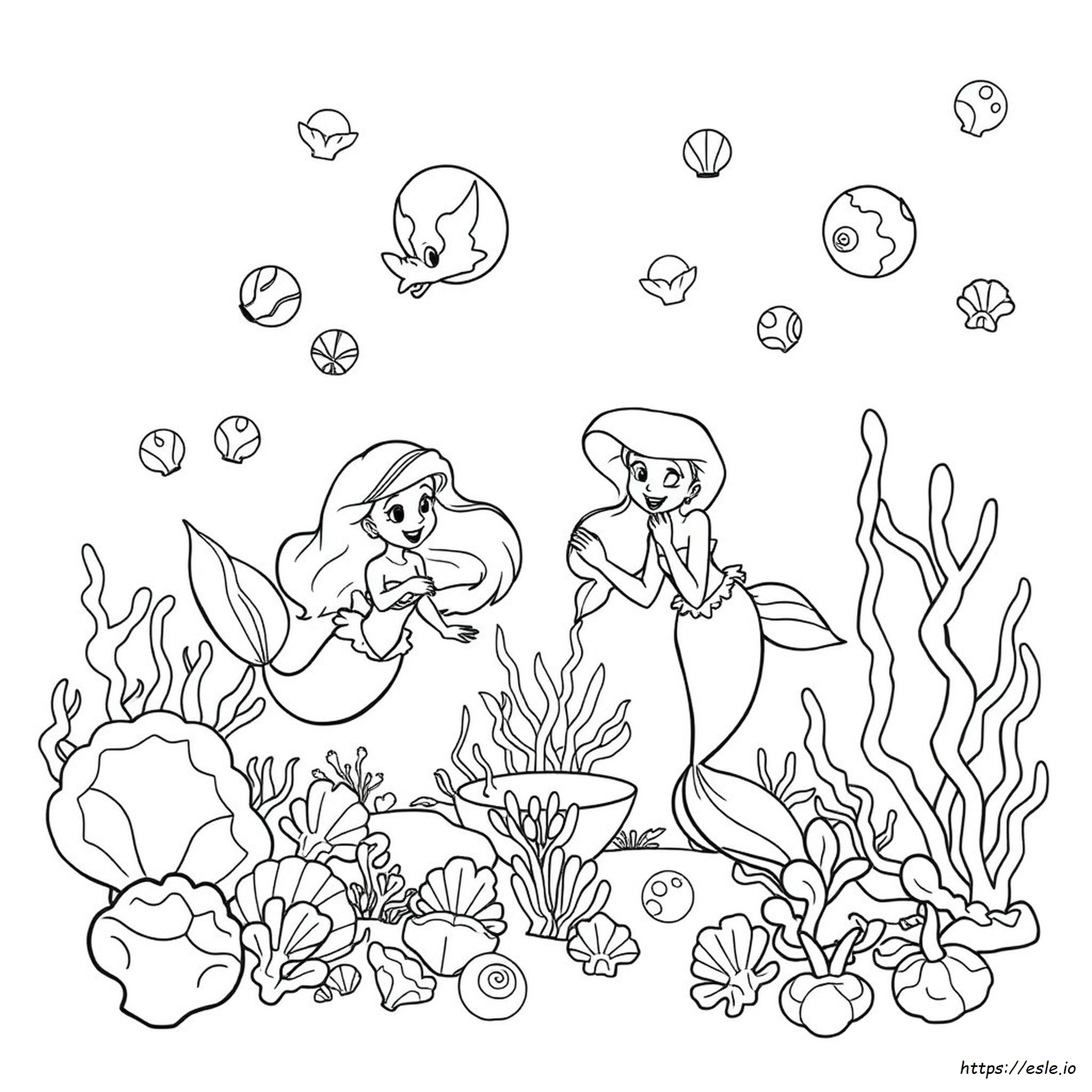 La Sirenita: Dibujos Para Colorear Gratis Para Imprimir