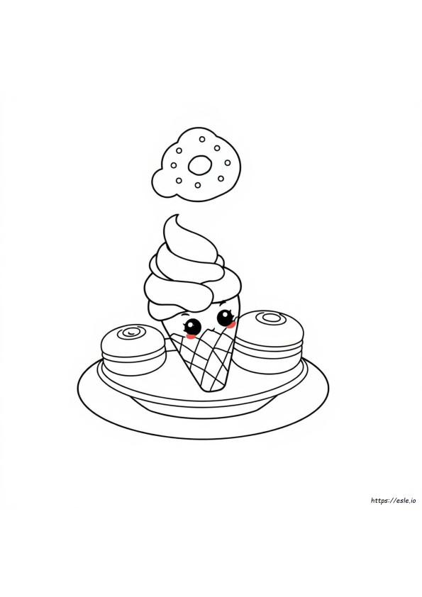 Kawaii Makanan-Makanan Lucu Gambar Mewarnai