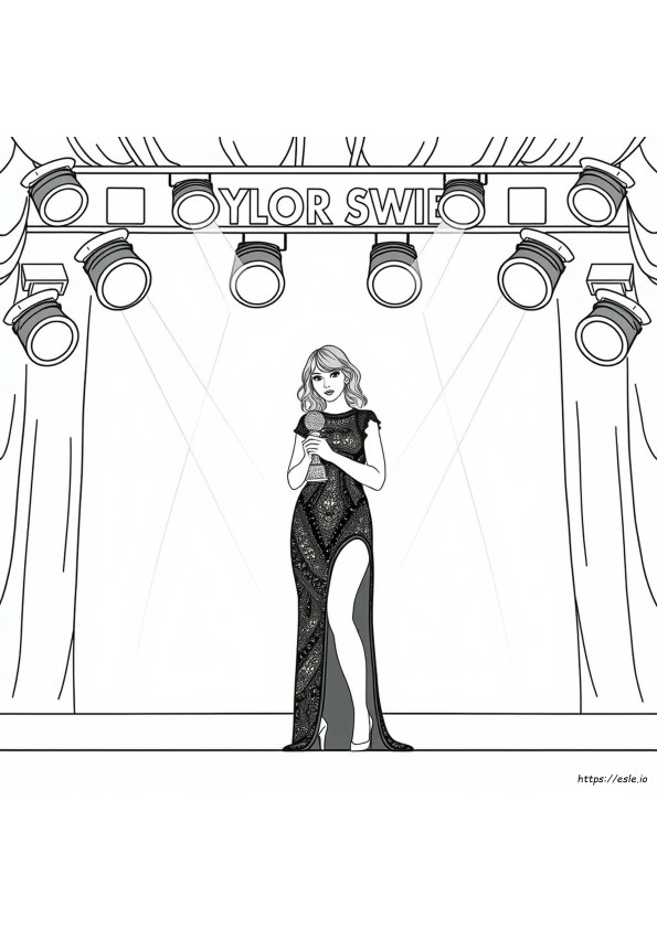 Pagina Da Colorare Della Copertina Dell'album Midnights Di Taylor Swift