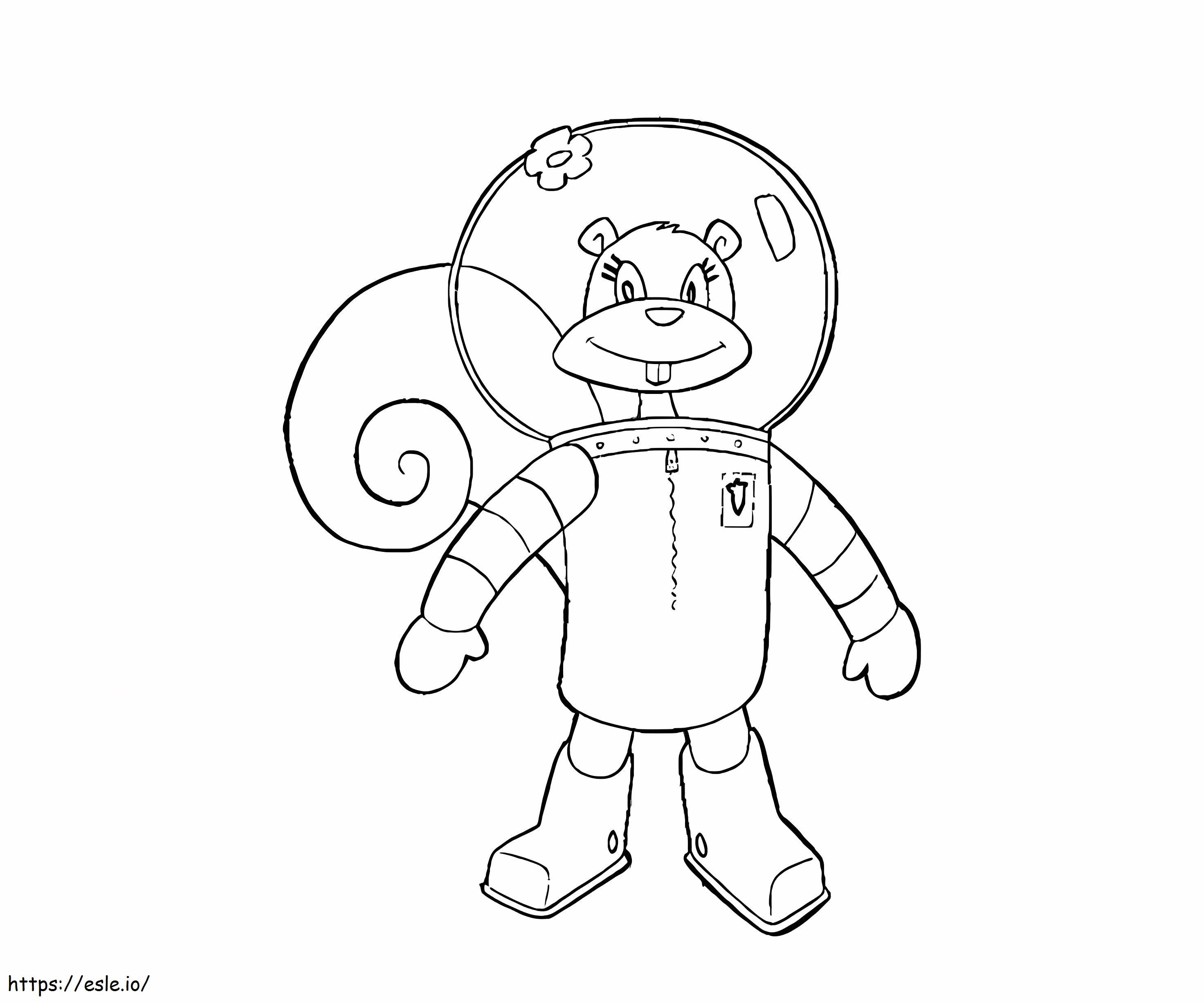 Sandy Cheeks To Color coloring page