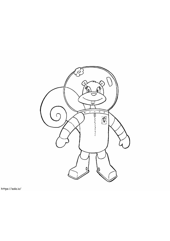 Sandy Cheeks To Color coloring page
