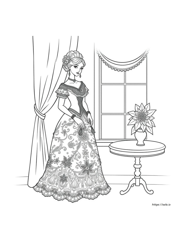 Gambar Mewarnai Mode Victoria