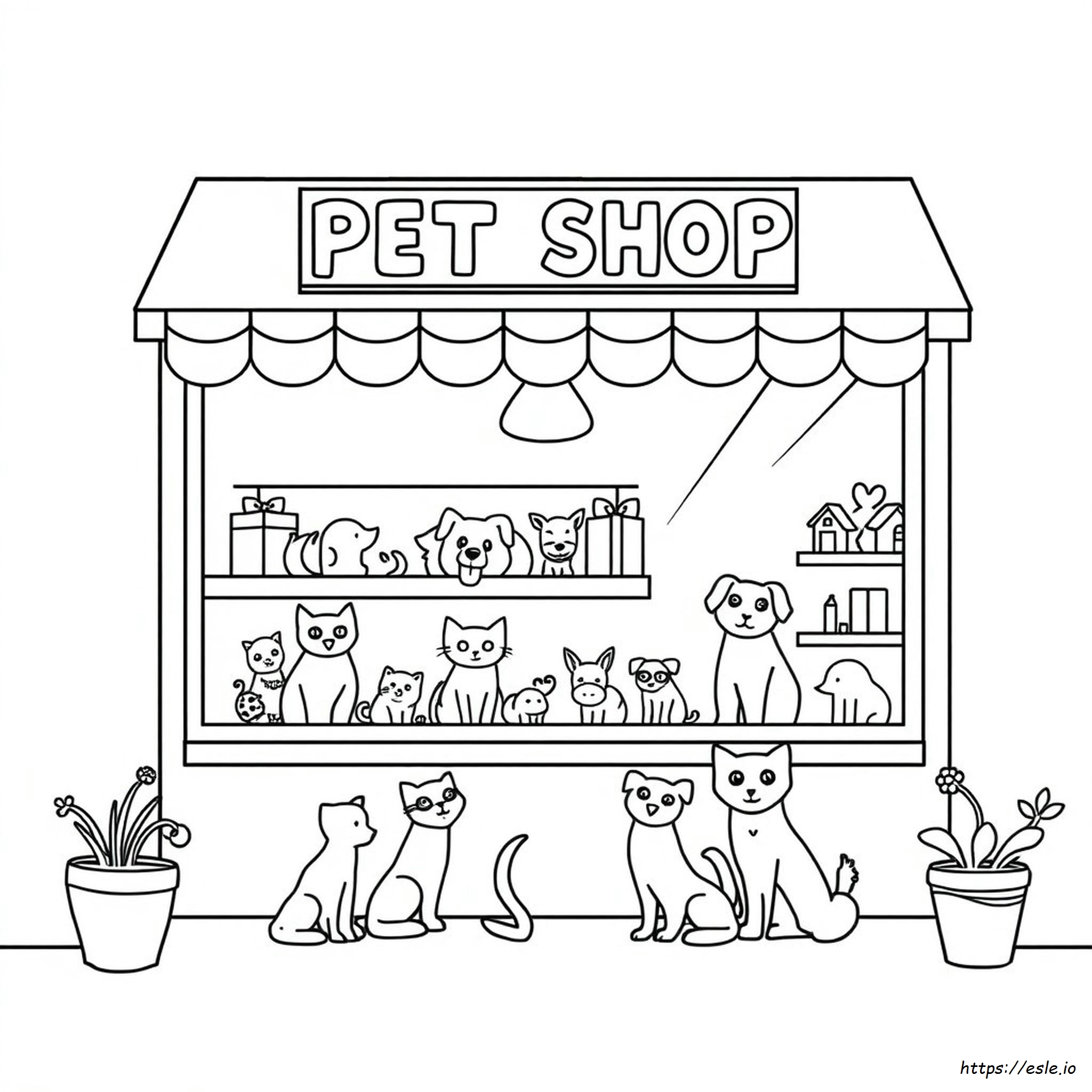 Pet Store Pet Shop Coloring Pages