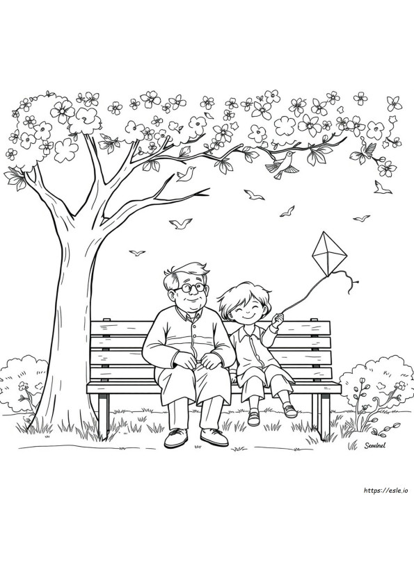Grandparents Com Coloring Pages