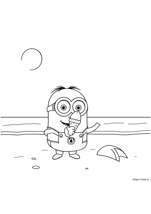 Summer Minion Coloring Pages