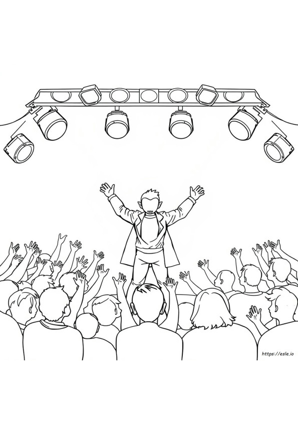 Super Star Coloring Page