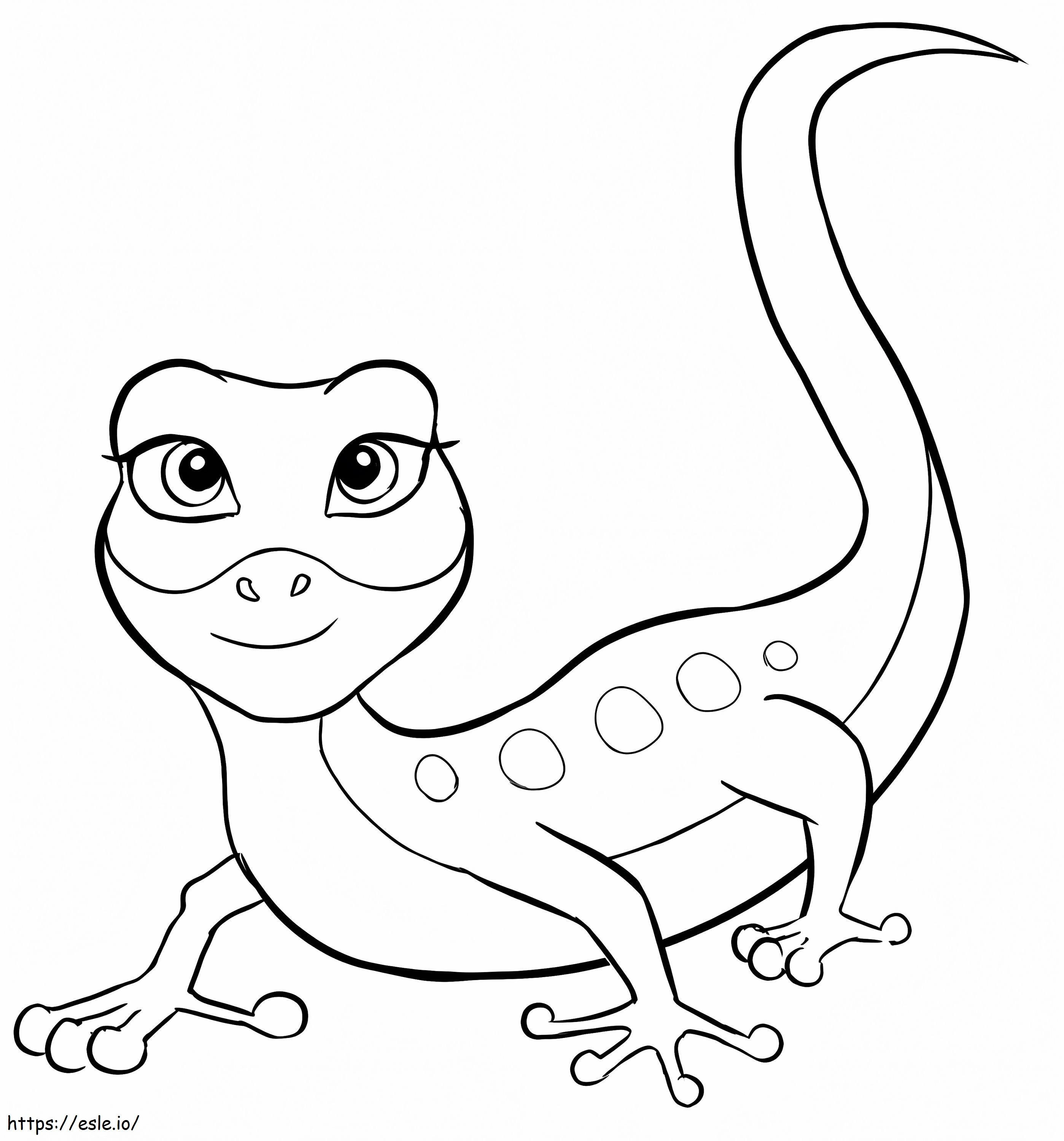 Lovely Newt coloring page