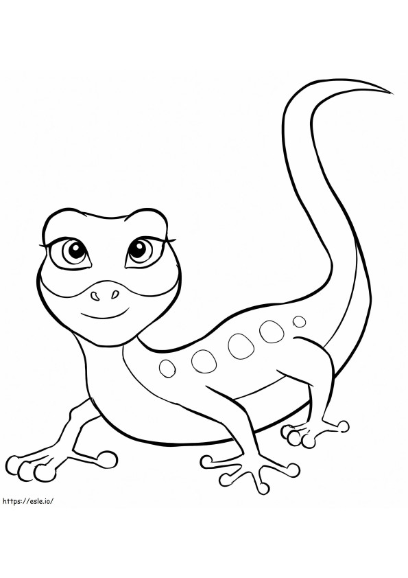 Lovely Newt coloring page