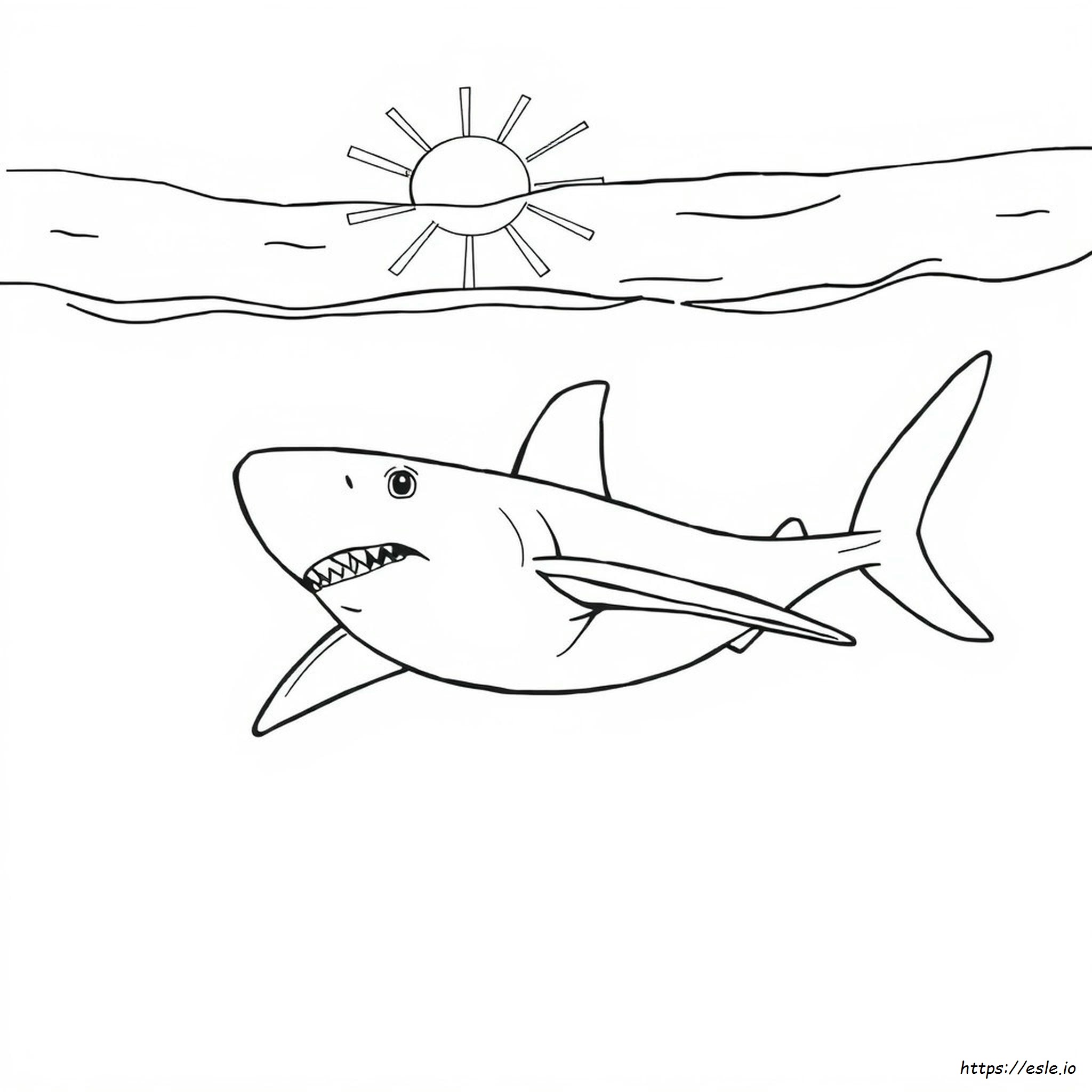 Shark Colouring In Printable