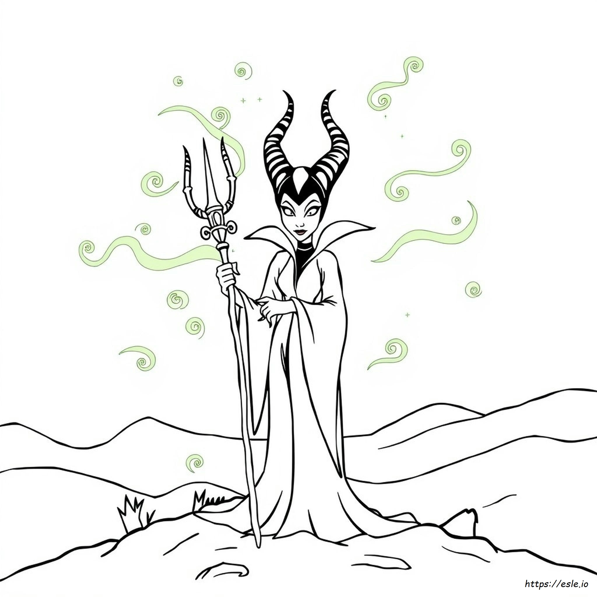 Face Maleficent Coloring Page