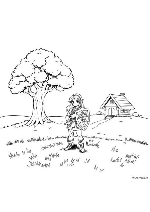 Disegno Di Zelda Da Colorare