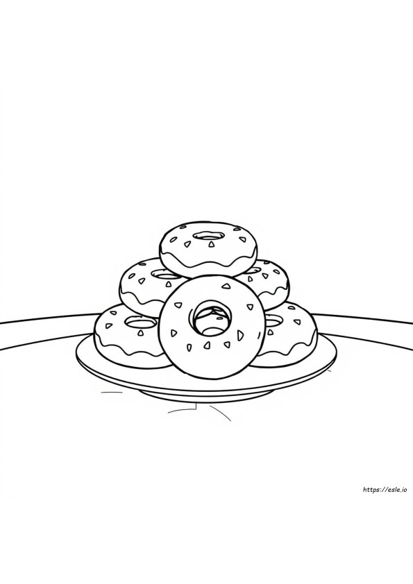 Donut Kleurplaat