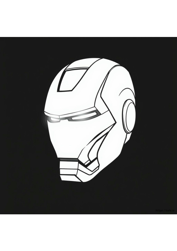 Iron Man Hoofd Kleurplaat