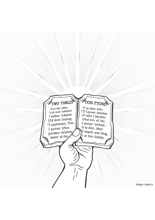 10 Commandments Coloring Page