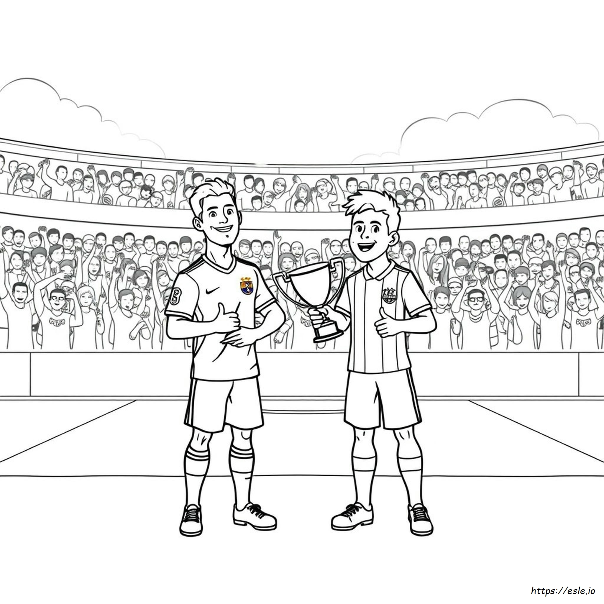 Ronaldo And Messi Colouring