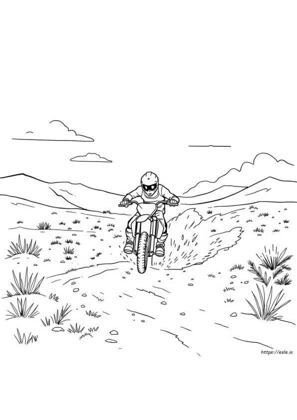 Moto Da Cross Da Colorare