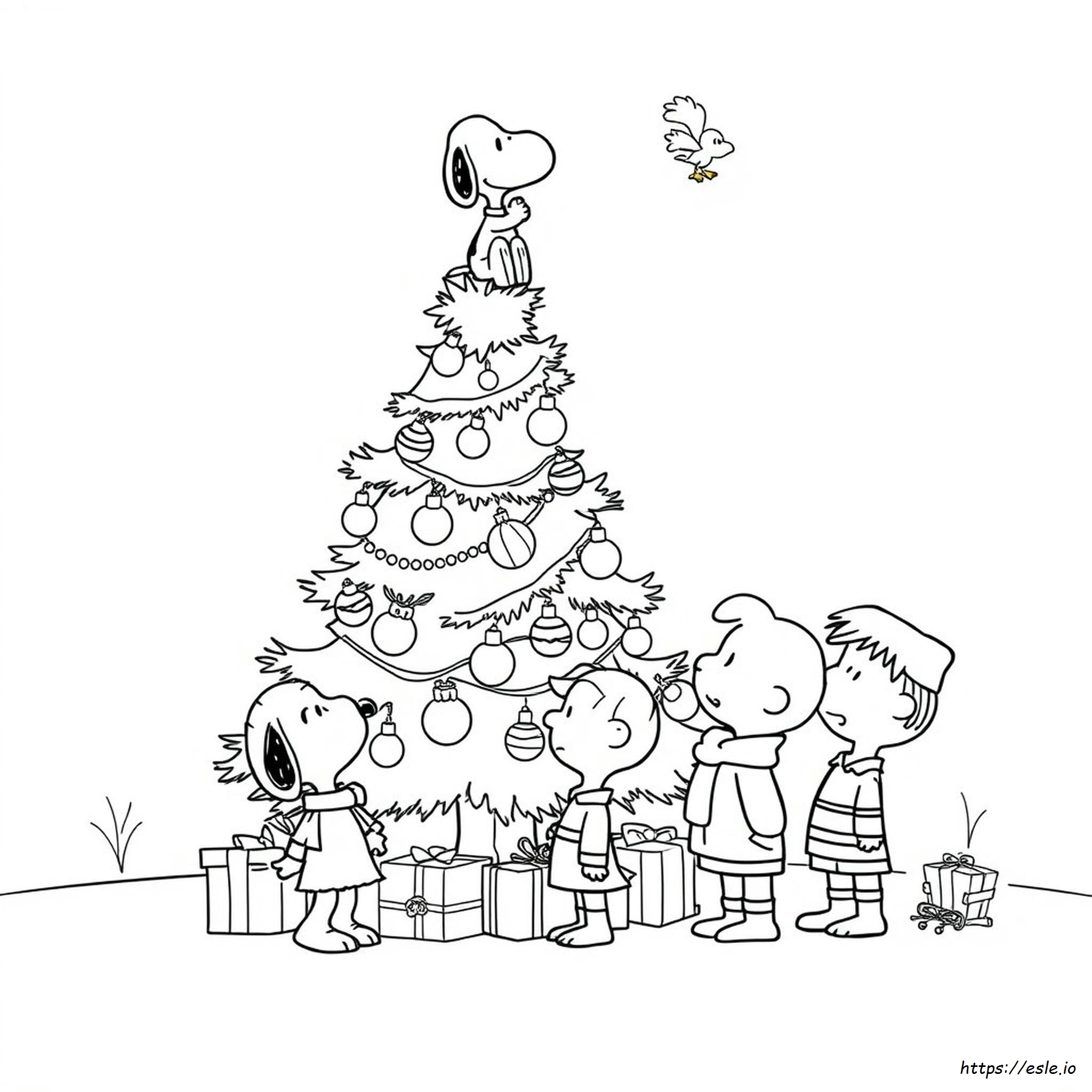 The Peanuts Christmas Coloring Pages