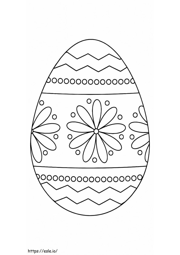 Nyomtatható húsvéti tojás virágminták 12 kifestő