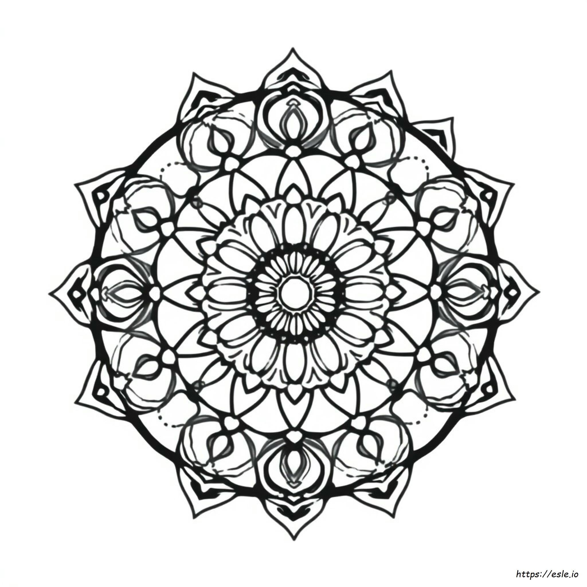 Mandala Colouring Pages Easy