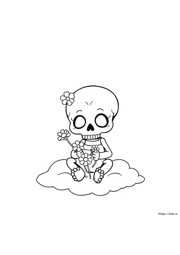Caveira Fofa Para Colorir