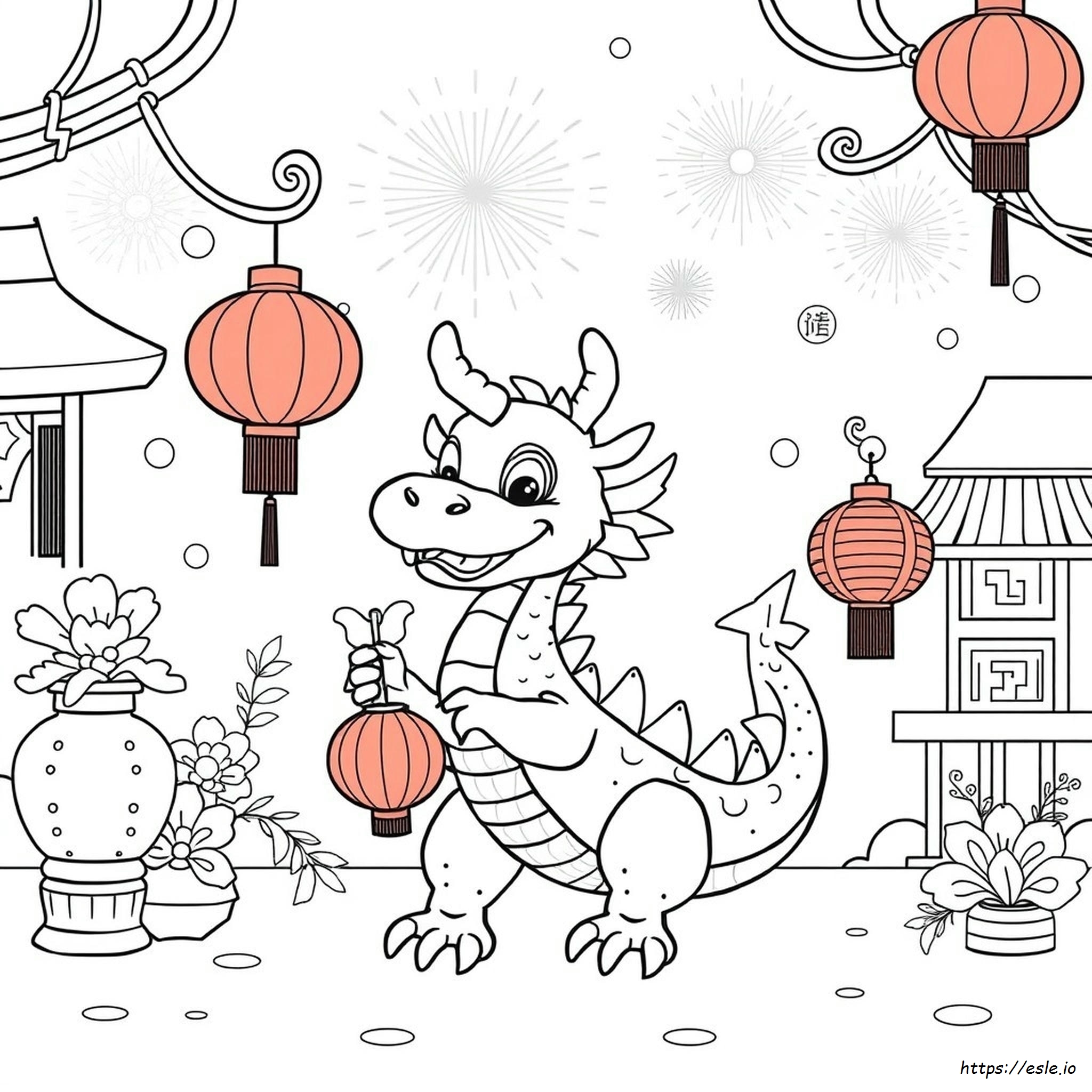 Gambar Mewarnai Tahun Baru Cina Yang Dapat Dicetak