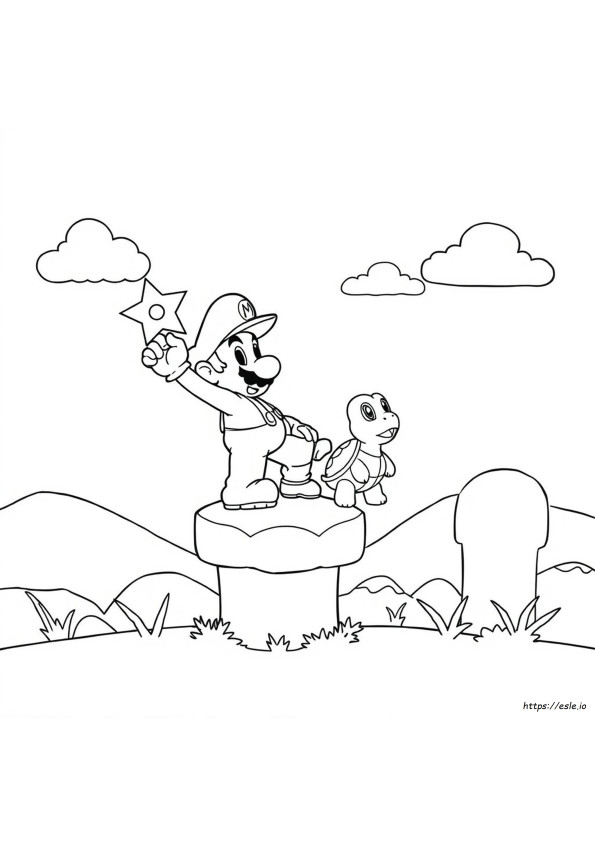Halaman Mewarnai Mario